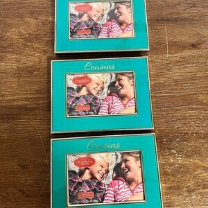 St. Nicholas Square “Cousins” 4x6 Picture Frame Set of 3 – New